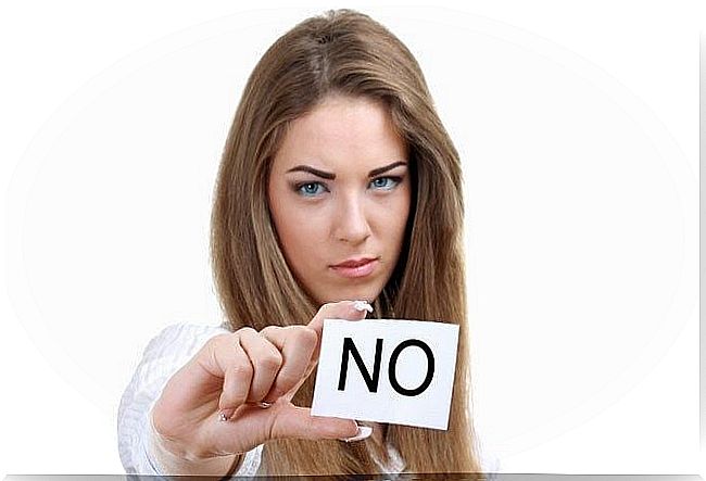 Woman saying no