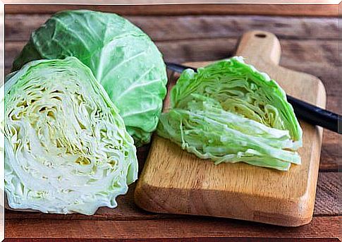 Chopped green cabbage