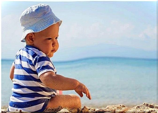 baby on the beach