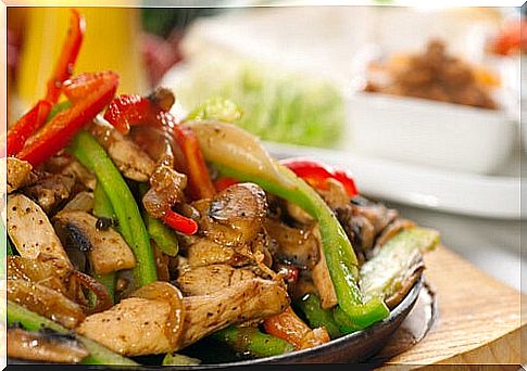 chicken with peppers