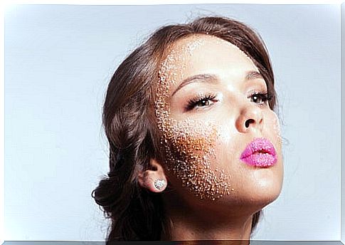 Exfoliate skin with sugar