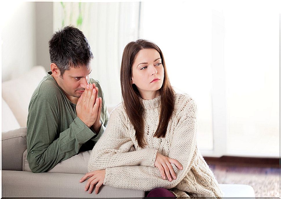 woman angry with her partner